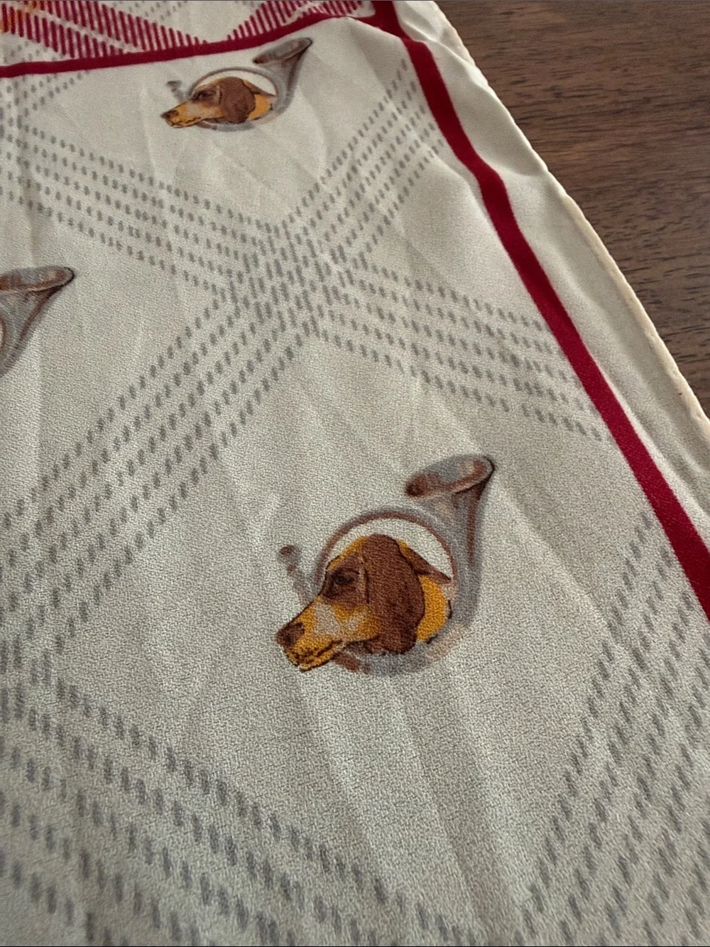 Nik Nik hunting dog and horn scarf
